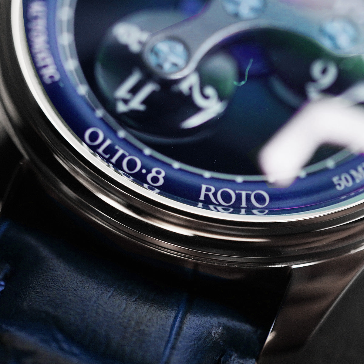 Olto-8 Roto Wandering Hour Ocean Blue (Upgraded Dial) - Horology Story Youtube Store