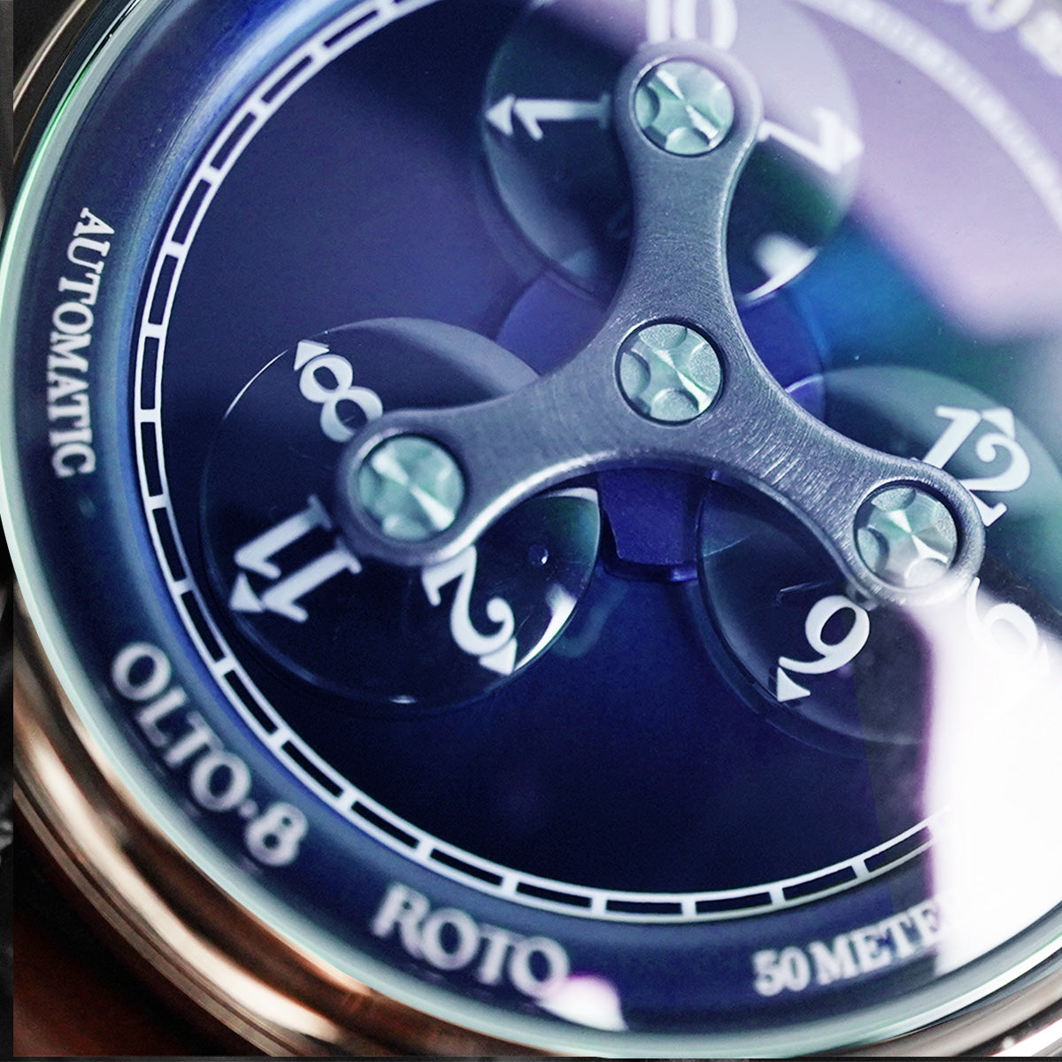 Olto-8 Roto Wandering Hour Ocean Blue (Upgraded Dial) - Horology Story Youtube Store