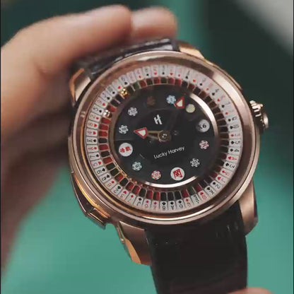 LUCKY HARVEY Player Series Poker Roulette Rosegold