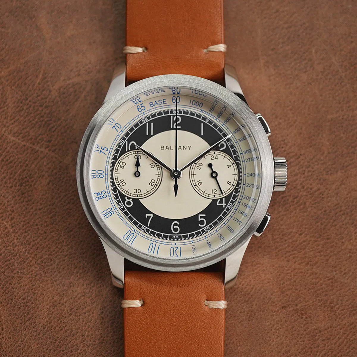Baltany Classic Vintage S5050 39mm Chrono Tuxedo Dial