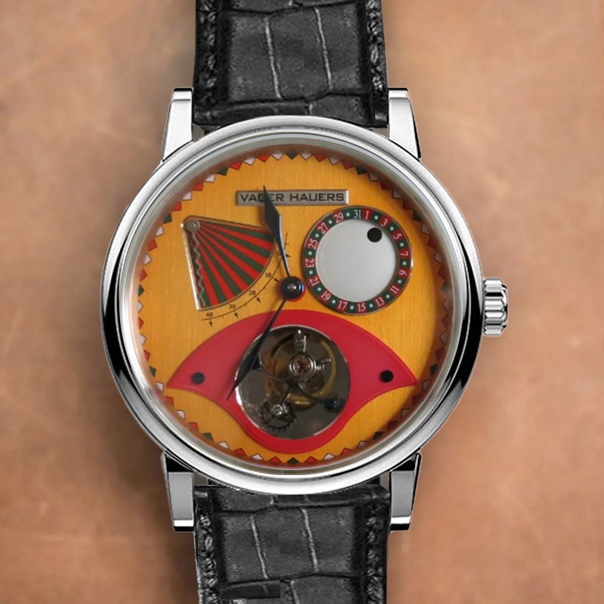 Vager Hauers Clown Tourbillon Gold Dial