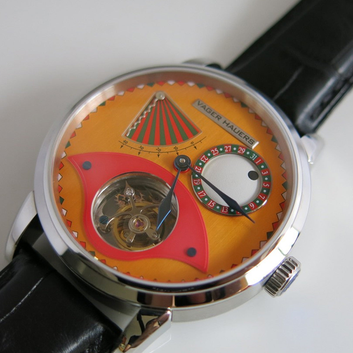 Vager Hauers Clown Tourbillon Gold Dial