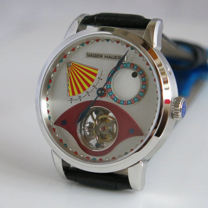 Vager Hauers Clown Tourbillon White Dial