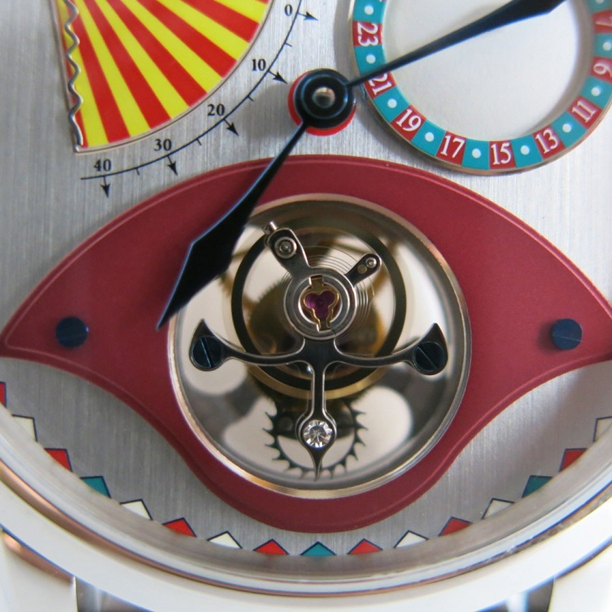 Vager Hauers Clown Tourbillon White Dial