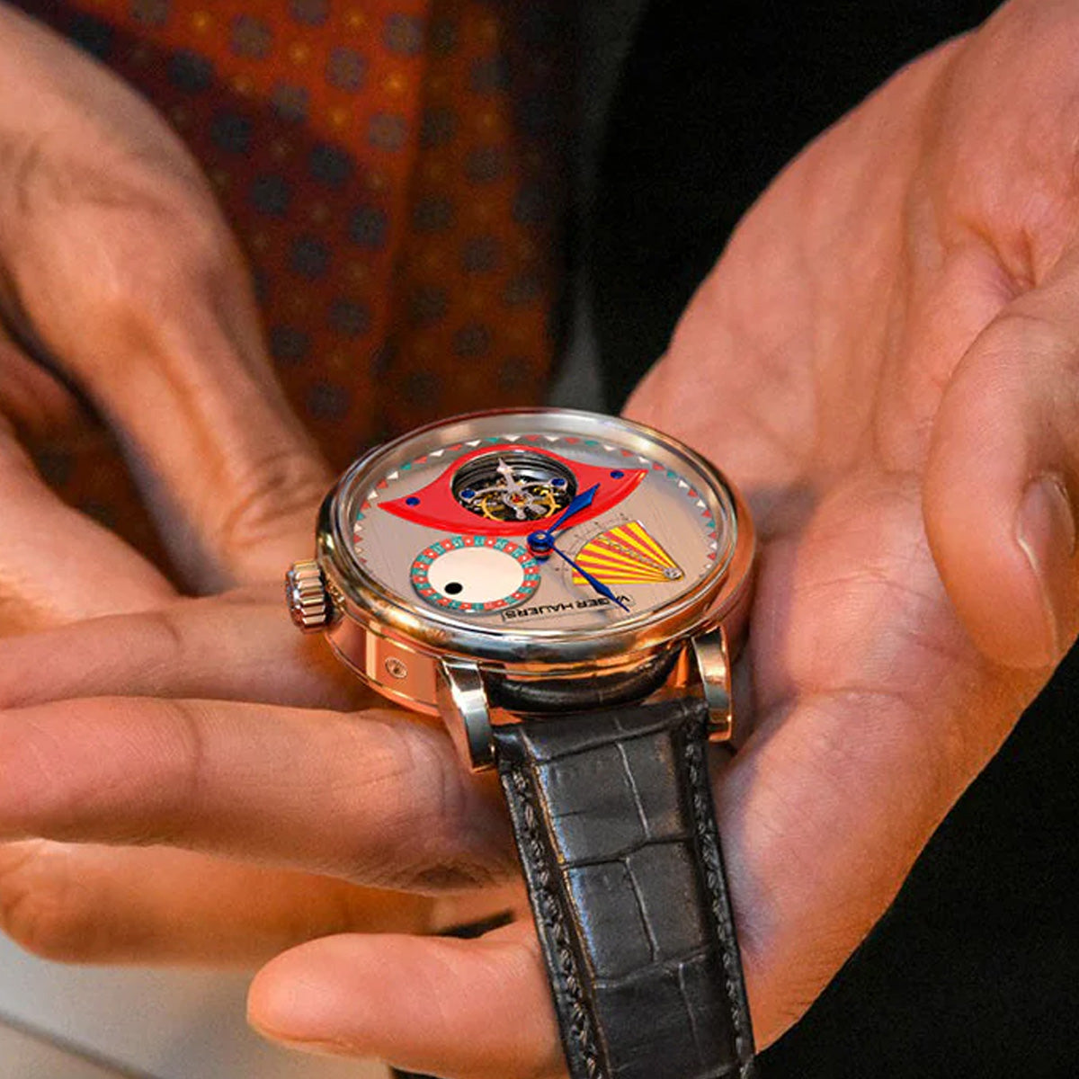 Vager Hauers Clown Tourbillon White Dial