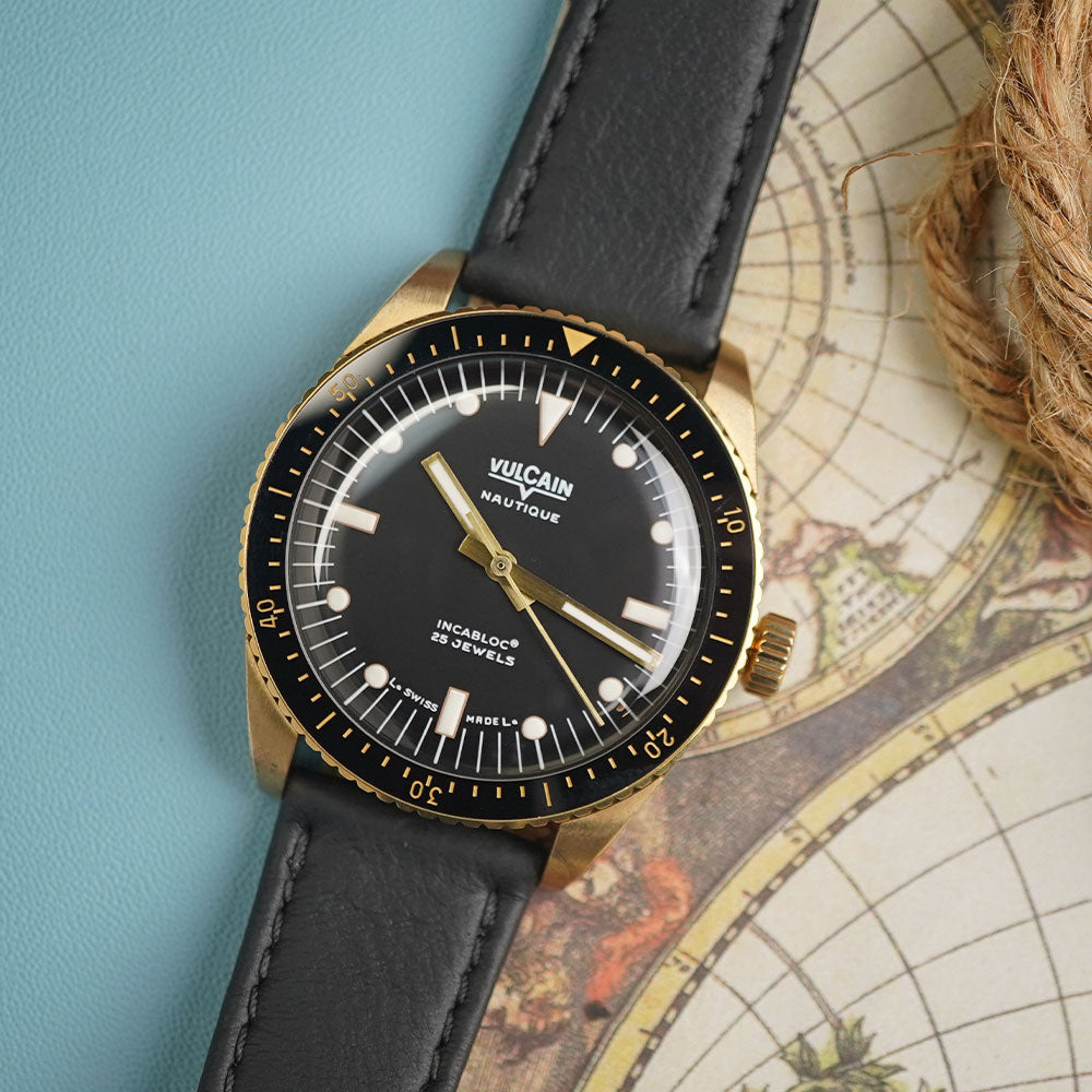 Vulcain Skindiver Bronze Black 662170A07.BNL248 - Horology Story Youtube Store