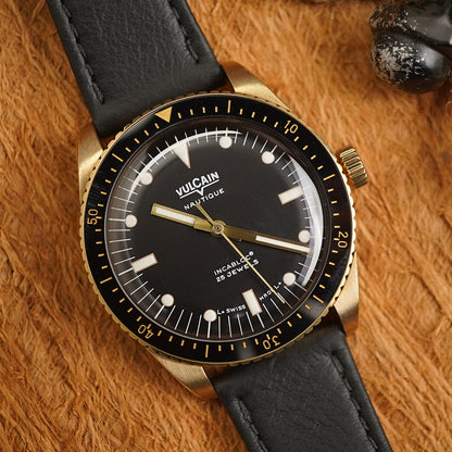 Vulcain Skindiver Bronze Black 662170A07.BNL248 - Horology Story Youtube Store