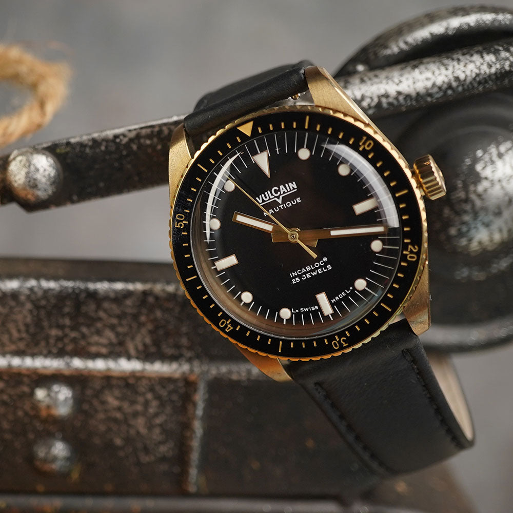 Vulcain Skindiver Bronze Black 662170A07.BNL248 - Horology Story Youtube Store